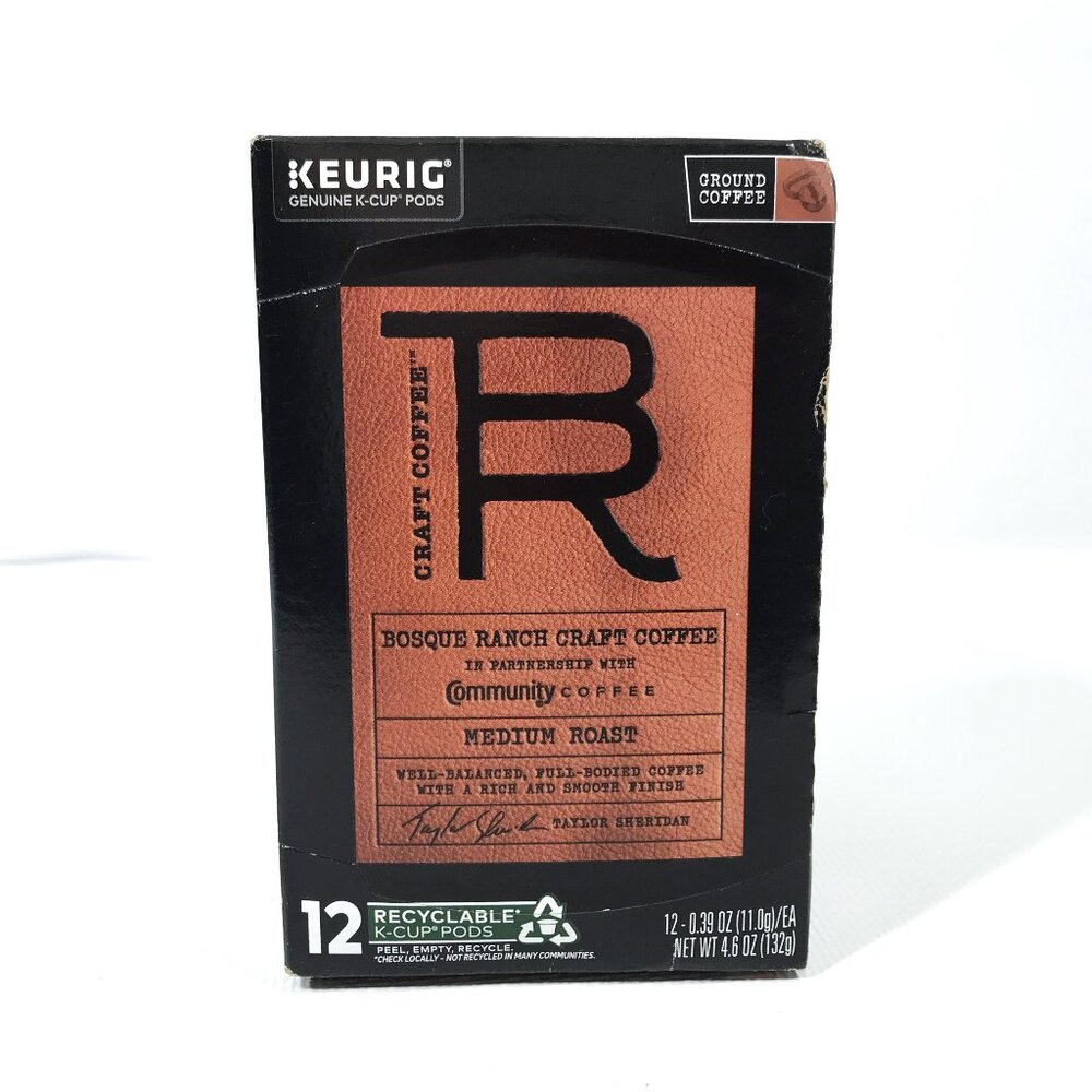 Community Coffee Bosque Ranch Craft Coffee Keurig K-Cup Pods, 12 Count
